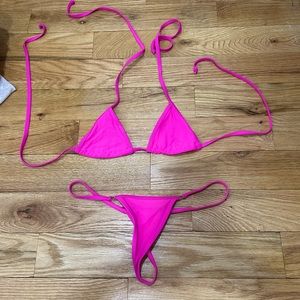 Pink Thong Bikini